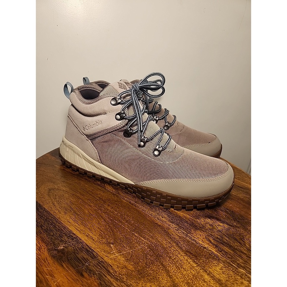 Columbia Fairbanks Mid Men's 11 Light Grey Gray Brwn Waterproof Trainer Athletic